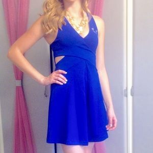Express Cutout Dress in Cobalt Blue